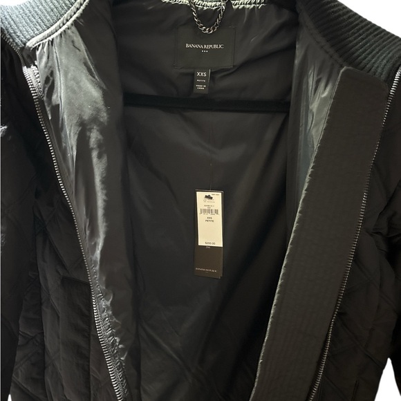 Banana Republic Black Quilted Puffer Jacket Run Big like size M/L - Picture 5 of 9
